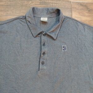 Vintage Nike‎ Polo Mens Extra Large Blue Challenge Court Tennis Cotton Boxy Y2K